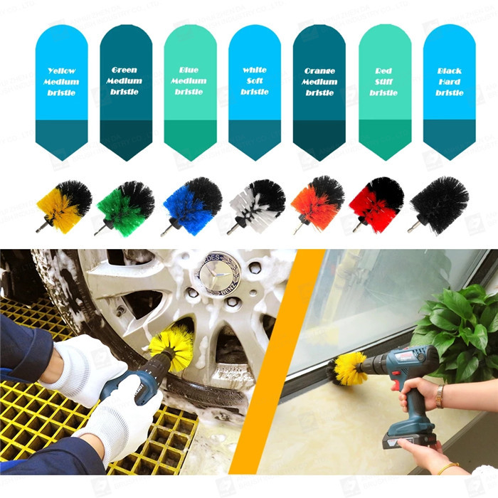 Power Scrub 4" Drill Cleaning Brush For Leather Carpet Plastic Wooden Furniture