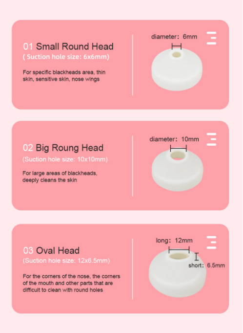 Replaceable Suction Heads 2H Rechargeable Pore Cleanser