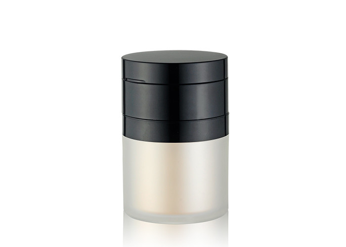 Acrylic Round Plastic Cosmetic Jars Double Wall ABS Collar Cosmetic 30ml