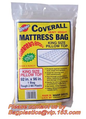 Buy cheap Sofa Plastic Car Seat Covers Mattress Protector Bag For Storage Tensile Strength from wholesalers