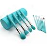 Buy cheap Blue Color 11pcs Bamboo Makeup Brush Set Custom Copper Ferrule from wholesalers
