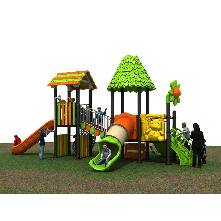 Outdoor Custom Playground Kids Plastic Slide 19034 PVC Coated Entertainment Funny