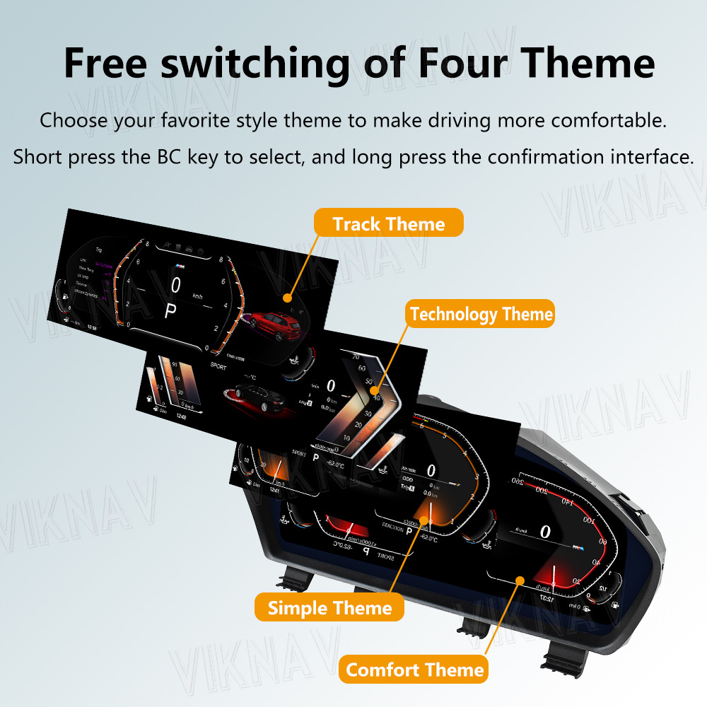 Viknav For BMW 3Series F30 F31 GT F34 4Series F32 F33 F36 (2011-2017) 12.3 inch Digital Dashboard Multimedia Player