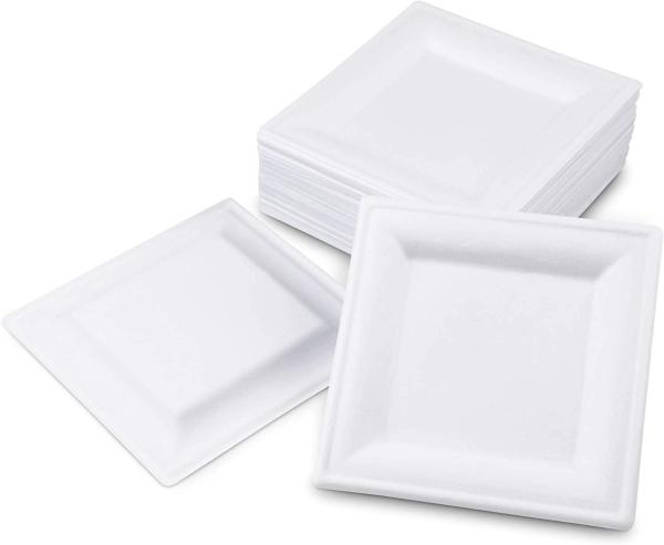 Buy cheap OEM ODM Kraft Paper Plate Eco Friendly Square Shaped For Snacks Food from wholesalers