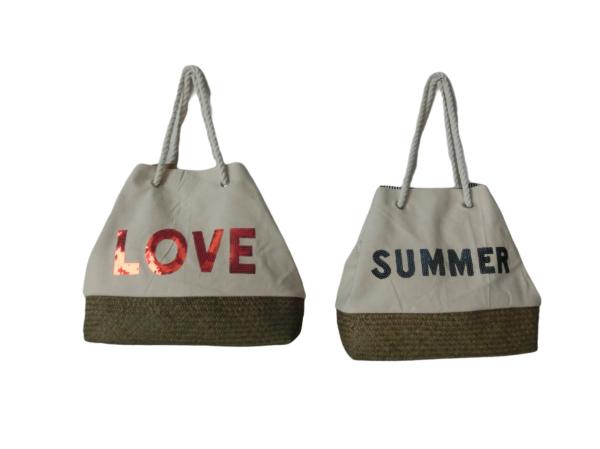Buy cheap ECO Friendly Fashion Summer Tote Handbag Bohemian Handmade Bali Bags Straw Beach Bag Cotton Canvas Shopping Bags from wholesalers