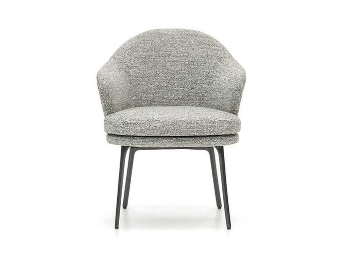 Dining Room Upholstered 810mm Solid Wood Chairs With Armrest