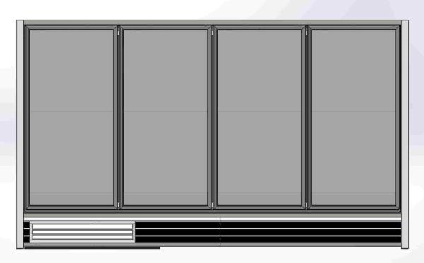 Buy cheap Self Contained 4 glass door upright freezer 10ft With 30'' Wide Glass Door from wholesalers