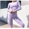 Buy cheap Knitted Seamless Nylon Sportswear Tracksuits Women Long Sleeve Crop Top from wholesalers
