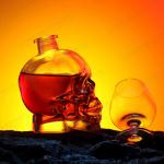 Collar Material Glass 750ML Crystal Head Wine Vodka Decanter for OEM/ODM