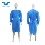 Disposable Surgical Gown Blue 45GSM Breathable Antistatic Hypo Allergenic