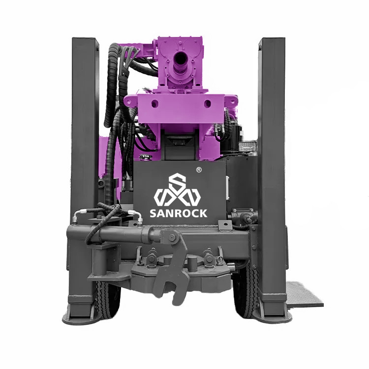 Portable Water Well Drilling Rig with Diesel Engine and 45-70rpm Rotation Speed
