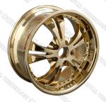 Automotive Wheel PVD Hard Chrome Vacuum Metalizing Machine , DC Magnetron
