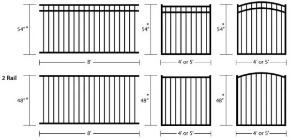 Stright Spear Top Garrison Fencing Panels 2100mmx2400mm Tubular Security Fence garden fencing panels