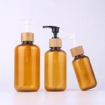 Glass Roller Plastic Lotion Bottles With Bamboo Cover