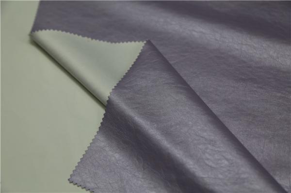 Buy cheap 0.4mm Coated Pu Synthetic Leather Pearl Purple Color For Ladies Jacket from wholesalers
