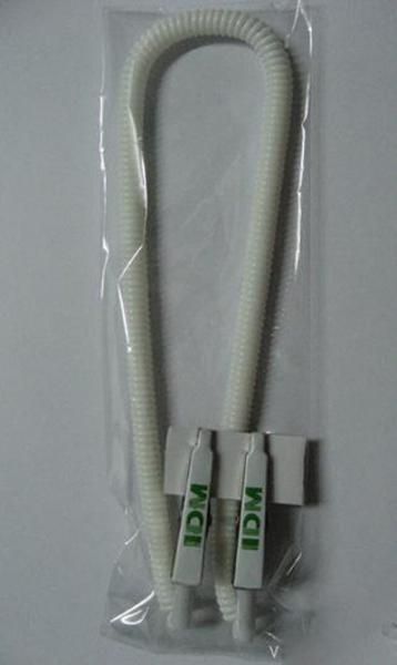 Buy cheap Customized logo pringint on white metal alligator clip with white spring coil chain holder from wholesalers