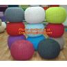 Buy cheap hand made orange, white, black, color crochet knit pouf crochet knit Ottoman Floor Cushion from wholesalers