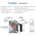 UN38.3 Lipo Battery Pack , 650mah 3.7v Lithium Polymer Battery