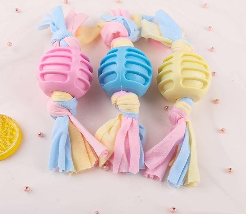 Dog ToySmall Dog Puppies Pet Natural Chew Toys Molar Rod Tpr Rope Toy Catnip