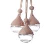 Buy cheap Car Hanging Wooden Cap Glass Aroma Diffuser Bottle Round Car Diffuser Perfume Bottle from wholesalers