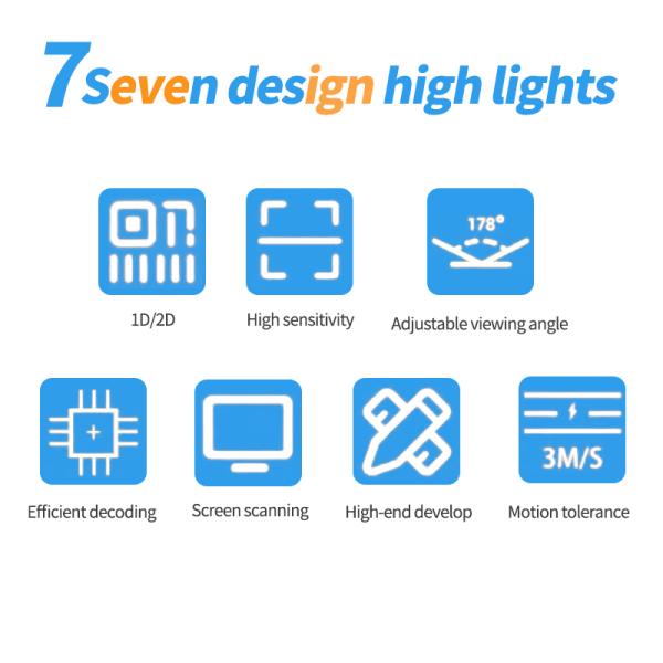 32 Bit Desktop Barcode Scanner Auto Sense POS Barcode Scanners With USB Interface