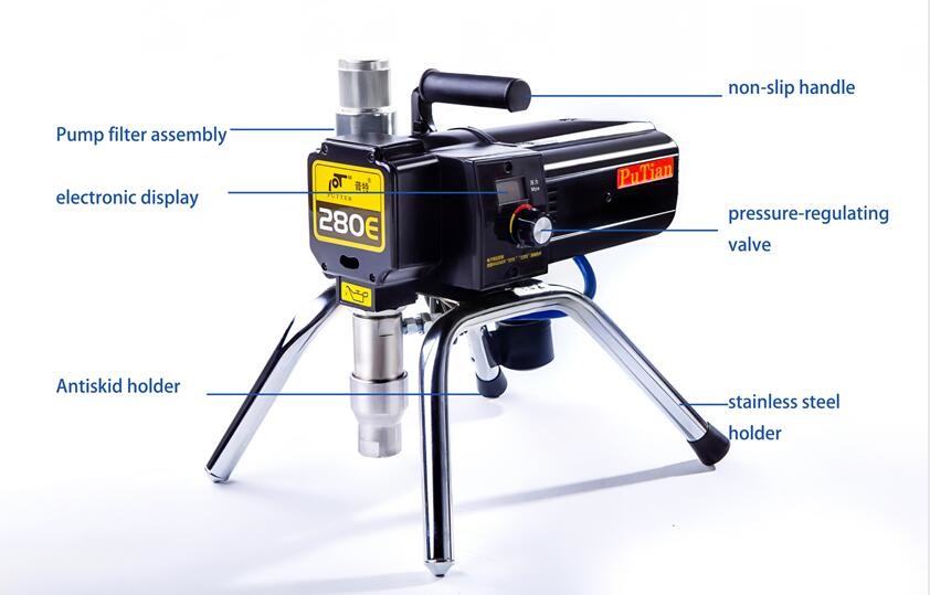 Electric piston pump Professional Airless Paint Sprayer long usage lifetime