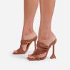 Buy cheap Nappa PU 10cm Women High Heeled Shoes Knotted Straps Square Toe from wholesalers