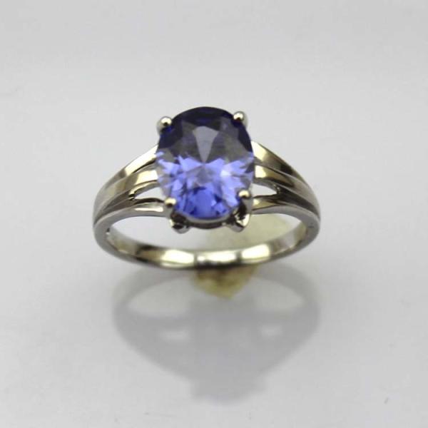 Buy cheap Women Jewelry Oval Purple Cubic Zirconia Sterling Silver Ring (R82) from wholesalers