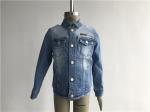 Fashion Kids Denim Jacket Button Through Stretch Light Wash Trucker Jacket