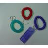Buy cheap Customer OEM Transparent Green Safety Wrist Whistle Coil Key Holder from wholesalers
