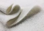 320GSM Woollike Sherpa Fleece Material For Clothing White 100 Percent Polyester