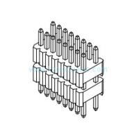Buy cheap 1.27*2.54mm straight DIP doube row male header pin connector product