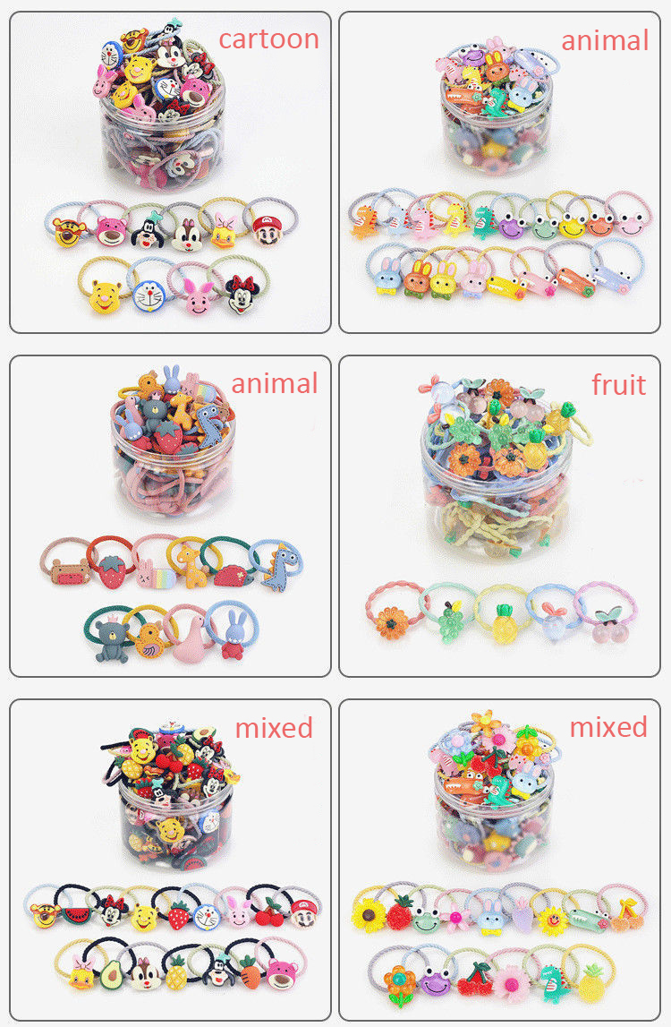 Kids Baby Girl Childrens Hair Set Fruit Hair Tie Animal Headbands 6.5cm