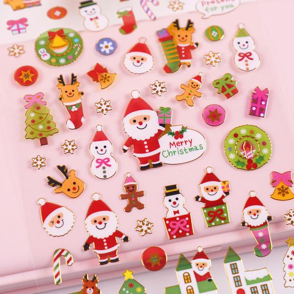 Buy cheap Waterproof Festive Stickers OEM Christmas Cartoon Stickers For Santa Claus from wholesalers