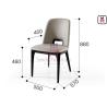 Buy cheap Hollowed Back Upholstered Wood Restaurant Chair Tufted Leather from wholesalers