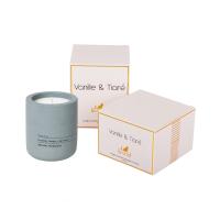 Buy cheap Customized White Candle Packaging Box Gold Hot Foil Stampping product