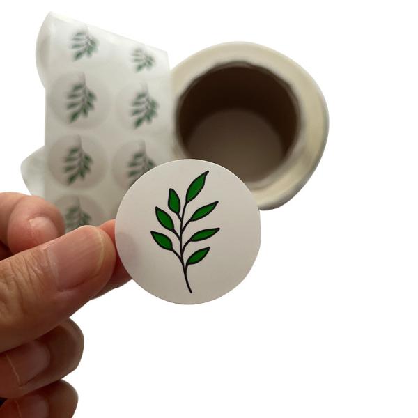 Waterproof Round Label Stickers Custom Image Text Printing Private Adhesive