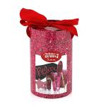 Cylinder Candle Holders Gift Cardboard Round Box Paper Tube Packaging With Red