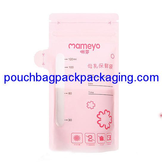 Buy cheap 120ml breast milk storage bag 90 x 150 + 60 mm, food grade breast milk pouch bag from wholesalers