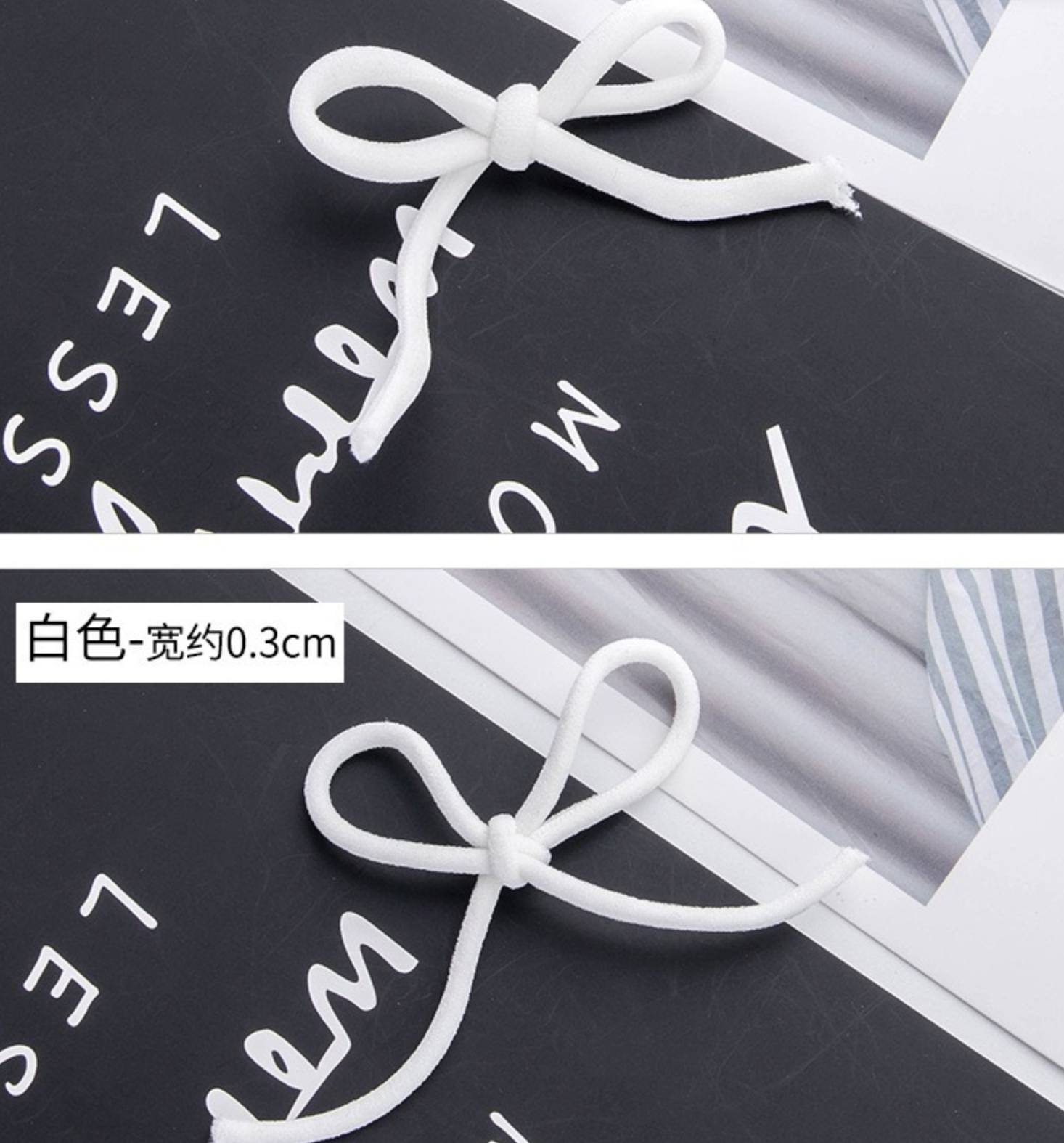 Hanging 3mm Elastic Ear Loop Adjustable Strap For Face Mask Cotton Material