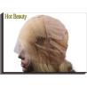 Buy cheap Blonde Human Hair Full Lace Wigs , Color 613# 18 inch Hair Extensions from wholesalers