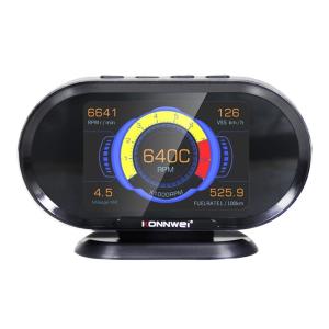 Wholesale 0.77W  3.5" LCD HUD OBD Gauge Display For OBD2 Cars from china suppliers