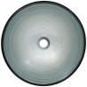 Buy cheap Silver Tempered Glass Sink Vessel Brushed Line With Foil 420 * 420 * 145mm from wholesalers