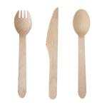 Biodegradable Bamboo Utensil Disposable Bamboo Cutlery Set for Party Camping