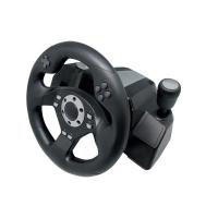 Buy cheap Black Wired USB Force Feedback Steering Wheel And Pedals For Computer product