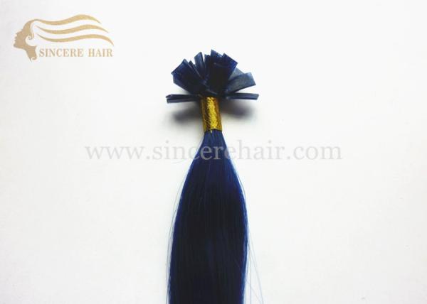 20" Dark Brown Pre Bonded Flat Tip Remy Human Hair Extensions 1.0 Gram / Strand