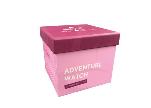 Buy cheap Pink Reusable Paper Gift Packaging Box Fashionable Looking Eco - Friendly from wholesalers