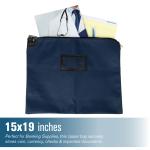 LAMINATED NYLON HIPAA LOCKING COURIER BAGS W/ HANDLES - 19W X 15H - READY TO
