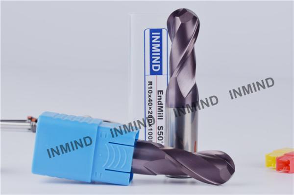 Buy cheap HRC55 End Mill Cutting Tools , Standard Carbide End Mill Cutter 100 mm Length from wholesalers