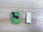 Plastic 32 Pin Automotive Wire Connectors Female With Clip Green Color